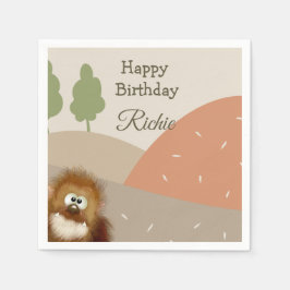 Kinder Natuur Big Foot/Sasquatch Birthday Party Servet