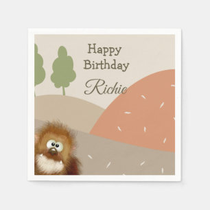 Kinder Natuur Big Foot/Sasquatch Birthday Party Servet
