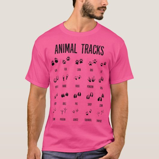 Kinder Natuur Explorer Animal Tracks T-shirt voor  (Voorkant)