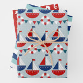 Kinder Nautisch Patroon Inpakpapier Vel (In situ)