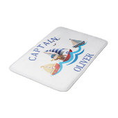 Kinder nautische bootkapitein gepersonaliseerd badmat (Gekanteld)