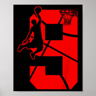 Kinder negende Basketball Birthday PartyThema Poster