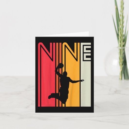 Kinder negende verjaardag Basketball Lover 9 jaar  Kaart (Voorkant)