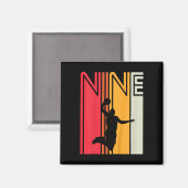 Kinder negende verjaardag Basketball Lover 9 jaar  Magneet (Voorkant / Achterkant)