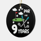 Kinder negende verjaardag Golf Funny Golfer 9 jaar Keramisch Ornament (Links)