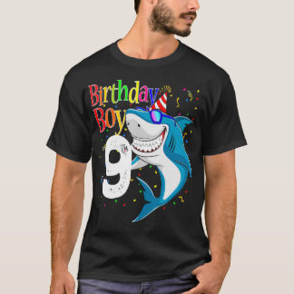 Kinder negende verjaardag Jongen Haaien JawEnkele T-shirt