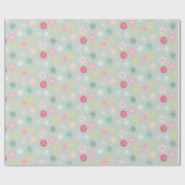 Kinder neutraal kleurrijk Snowflake kerstfeest Cadeaupapier (Vlak)