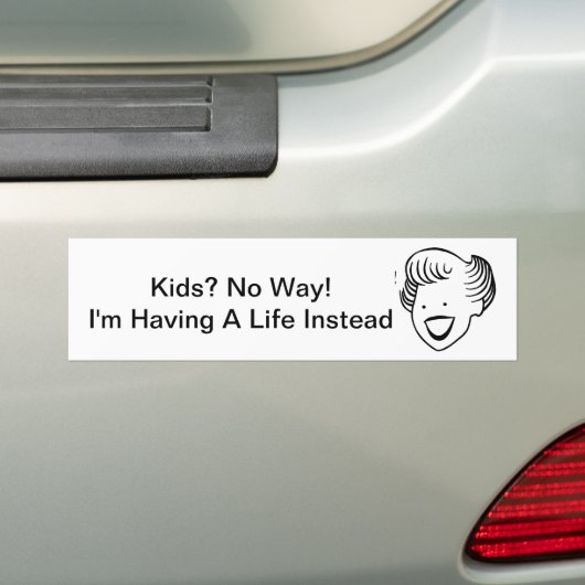Kinder niet bumpersticker (Op auto)
