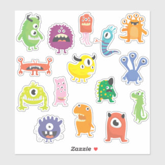 Kinder, niet eng gedempte verklikkermonsters sticker
