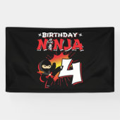 Kinder Ninja Birthday Party Gift - 4 jaar oud Spandoek (Horizontaal)