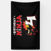 Kinder Ninja Birthday Party Gift - 4 jaar oud Spandoek (Verticaal)