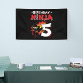 Kinder Ninja Birthday Party Gift - 5 jaar oud Spandoek (Beurs)