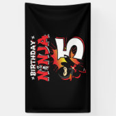 Kinder Ninja Birthday Party Gift - 5 jaar oud Spandoek (Verticaal)