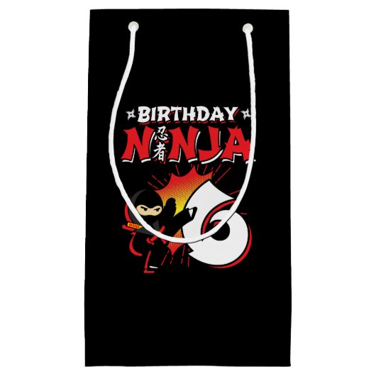Kinder Ninja Birthday Party Gift - 6 jaar oud Klein Cadeauzakje (Voorkant)