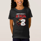 Kinder Ninja Birthday Party Gift - 8 jaar oud T-shirt (Voorkant)