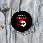 Kinder Ninja Birthday Party Gift - 9 jaar oud Ronde Button 4,0 Cm (In situ)