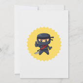 Kinder Ninja Karate Verjaardagsfeestuitnodiging Kaart (Achterkant)