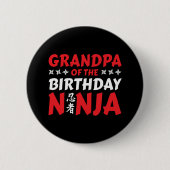 Kinder Ninja Party Karate Opa van Verjaardag Ninja Ronde Button 5,7 Cm (Voorkant)