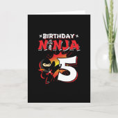 Kinder Ninja Verjaardagscadeau - 5 Jaar Oud Kaart (Voorkant)