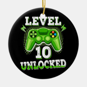 Kinder niveau 10 Onvergrendelde Birthday Video Gam Keramisch Ornament