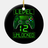 Kinder niveau 12 Ontgrendelde grappige videokamer  Keramisch Ornament (Achterkant)