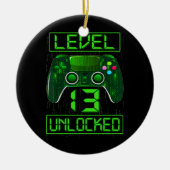 Kinder niveau 13 Ontgrendelde grappige videoband 1 Keramisch Ornament (Voorkant)