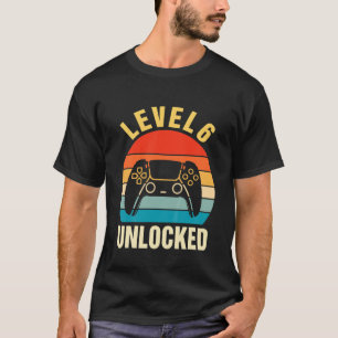 Kinder niveau 6 Ontgrendelde grappige videokamer 6 T-shirt