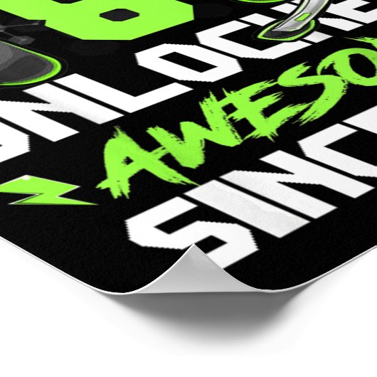 Kinder niveau 8 niet-vergrendeld Geweldige sinds 2 Poster (Hoek)