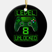 Kinder niveau 8 Ontgrendelde grappige videoband 8t Keramisch Ornament (Voorkant)