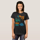 Kinder Noah Saurus 4e verjaardag jongens Rex Bday T-shirt (Voorkant volledig)