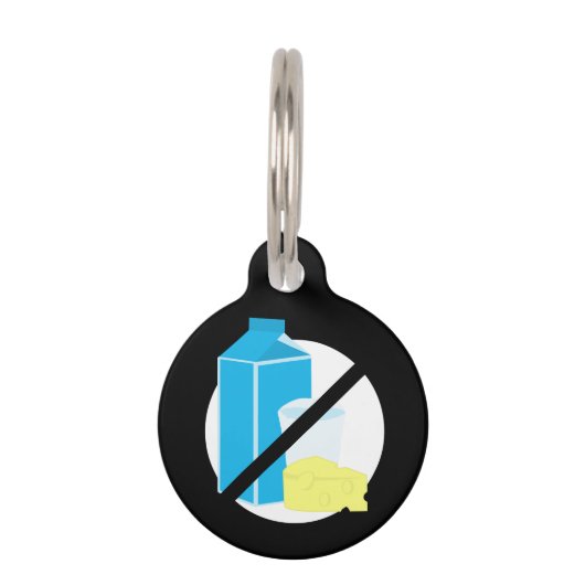 Kinder noodcontactgegevens zuivelproducten huisdierpenning (Voorkant)