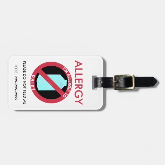 Kinder noodtoestand voor airy bagagelabel (Voorkant horizontaal)