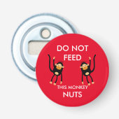 Kinder Noten Allergie Waarschuwing Button Flesopener (Voorkant)