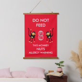 Kinder Noten Allergie Waarschuwing Hangend Wandkleed (Slaapkamer)