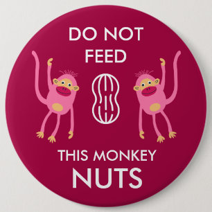 Kinder Noten Allergie Waarschuwing Ronde Button 6,0 Cm