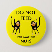 Kinder Noten Allergie Waarschuwing Ronde Button 7,6 Cm (Voorkant)