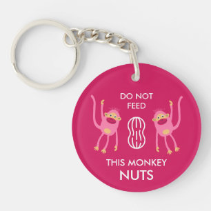 Kinder Noten Allergie Waarschuwing Sleutelhanger