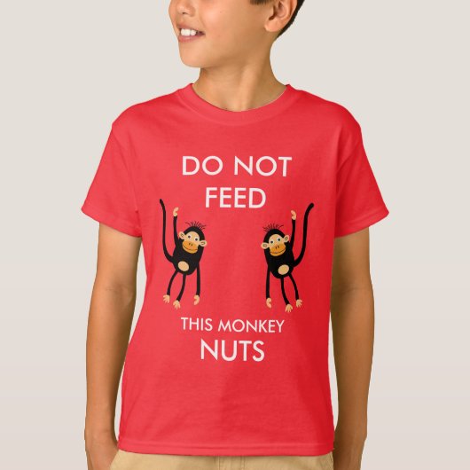 Kinder Noten Allergie Waarschuwing T-shirt (Voorkant)