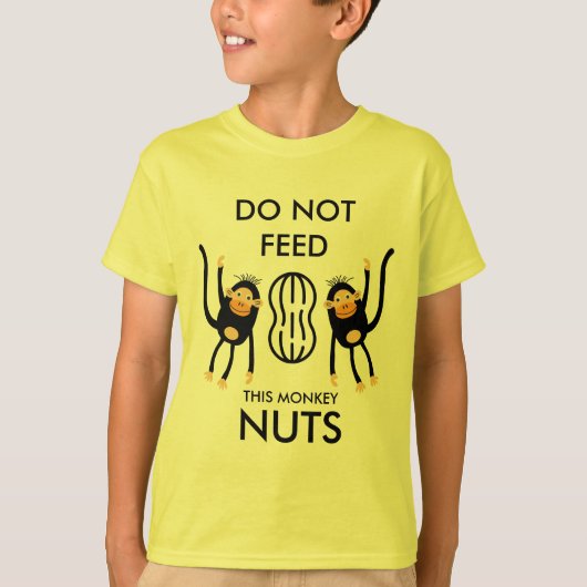 Kinder Noten Allergie Waarschuwing T-shirt (Voorkant)