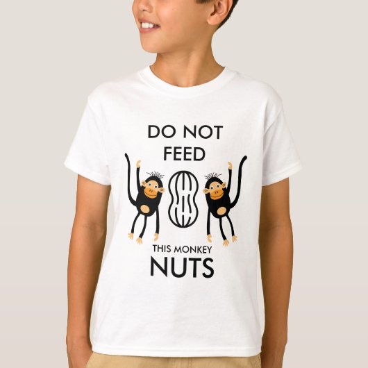 Kinder Noten Allergie Waarschuwing T-shirt (Voorkant)