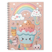 Kinder Notitieboek Cool Pattern met Cupcake & Rain (Voorkant)
