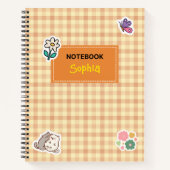 Kinder Notitieboek met Stickers en Gingham Plaid (Voorkant)