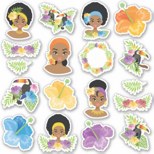 Kinder Nubische Princesses Sticker (Voorkant)