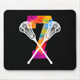 Kinder nummer 7 jaar Lacrosse 7e verjaardag Muismat