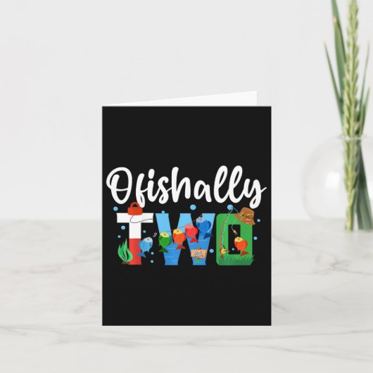 Kinder o-vis-ally Two Birthday Decorations 2 jaar Kaart (Voorkant)