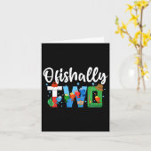 Kinder o-vis-ally Two Birthday Decorations 2 jaar Kaart (Gele Bloem)