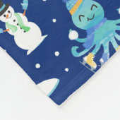 Kinder octopus wintersport grappig dier fleece deken (Hoek)