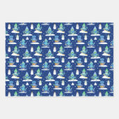 Kinder Octopus Wintersport Grappig Dierenwikkeling Inpakpapier Vel (Voorkant 2)