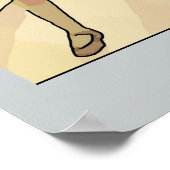  Kinder oefening op strand Poster (Hoek)