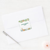 Kinder Oerwoud Animals Party Square Sticker (Envelop)
